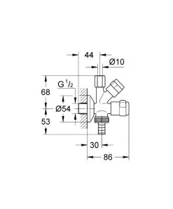 Grohe Eggemann - Valvola A Gomito Combinata Originale WAS, Cromata 41073000 -Filtraggio negozio 02b5fff73969247dfb1d69cb