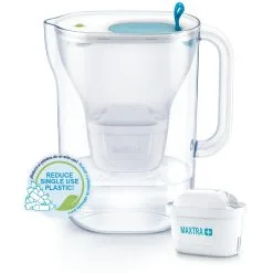 Brita Caraffe - Caraffa Filtrante Style LED Cool, Capacitá 2400 Ml, Blu 1039279