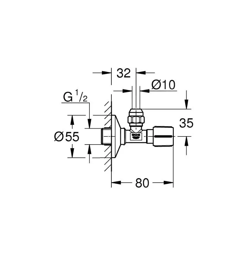 Grohe Universal - Valvola Ad Angolo, Warm Sunset Spazzolato 22037DL0 4 Grohe Universal - Valvola Ad Angolo, Warm Sunset Spazzolato 22037DL0 - immagine 2
