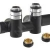 Sapho Twin Combi - Set Di Valvole Di Connessione Per Attacco Centrale, Dx, Interasse 50 Mm, Nero Opaco CP461BS -Filtraggio negozio 1dcda49bc064faad1580971e