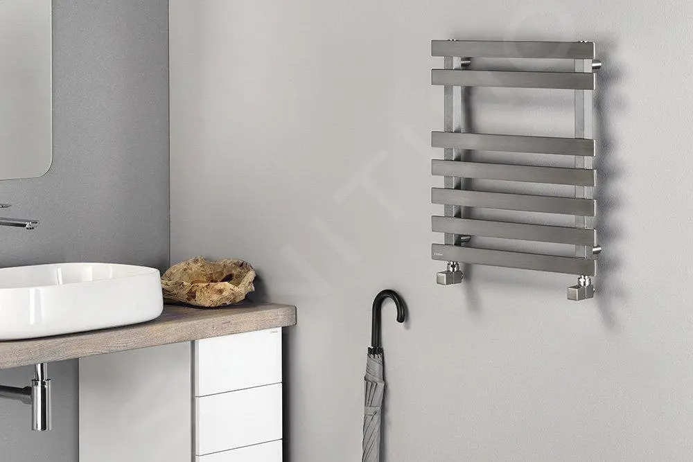 Sapho Truva - Scaldasalviette 500x545 Mm, 175 W, Acciaio Inox Spazzolato NR310 5 Sapho Truva - Scaldasalviette 500x545 Mm, 175 W, Acciaio Inox Spazzolato NR310 - immagine 3