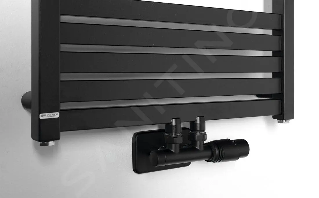 Bruckner Grunt - Scaldasalviette 133x50 Cm, Allacciamento Centrale, Nero Opaco 600.122.6 8 Bruckner Grunt - Scaldasalviette 133x50 Cm, Allacciamento Centrale, Nero Opaco 600.122.6 - immagine 6