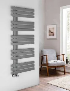 Sapho Silvana - Scaldasalviette 500x1236 Mm, 561 W, Color Argento Metallizzato IR153 -Filtraggio negozio 3725d1665c068837094558cc