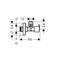 Hansgrohe Prese D&apos;acqua A Muro - Valvola A Gomito S, Cromata 13901000 -Filtraggio negozio 379fa123d7b04f9c7f6de45f