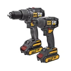 Caterpillar Utensili - Set AKU 2in1, Trapano A Percussione E Avvitatore A Percussione DX12K