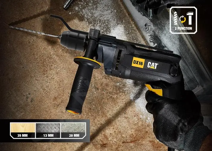 Caterpillar Utensili - Trapano Elettrico A Percussione 13mm, 850W DX16 5 Caterpillar Utensili - Trapano Elettrico A Percussione 13mm, 850W DX16 - immagine 3