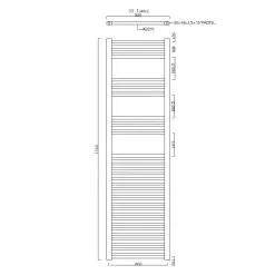 Sapho Alya - Scaldasalviette 500x1760 Mm, 475 W, Cromo 1120-08 -Filtraggio negozio 49d86c4c7ffad6e6f8ac72ac