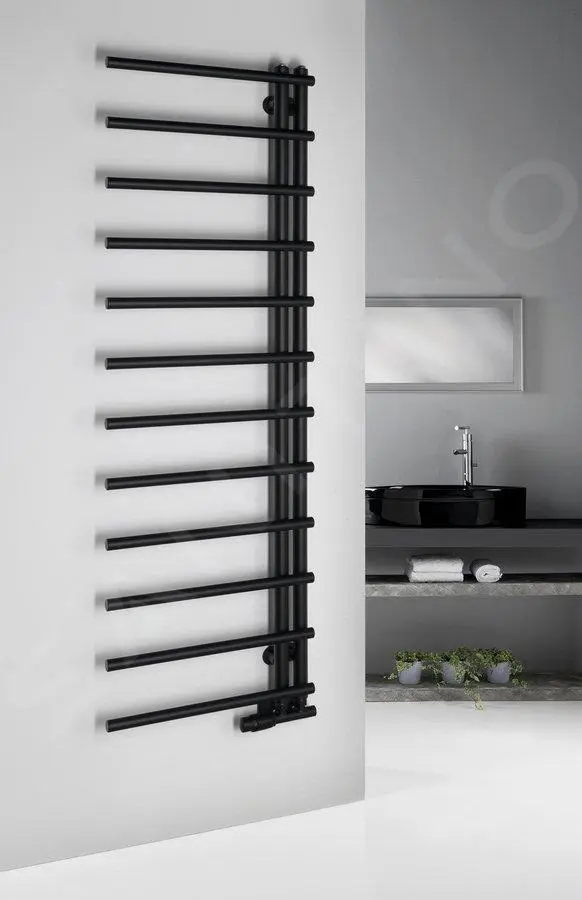 Sapho Scaldasalviette - Scaldasalviette 151x50 Cm, Nero Opaco IR151B 9 Sapho Scaldasalviette - Scaldasalviette 151x50 Cm, Nero Opaco IR151B - immagine 7