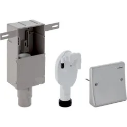 Geberit Accessori - Trappola Antiodori Per Sanitari D&apos;arredo, 2 Connessioni, Scatola Ad Incasso E Piastra Di Copertura 152.233.00.1