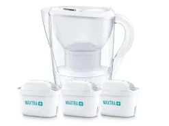 Brita Caraffe - Set Caraffa Filtrante Marella Cool Memo A 3 Filtri MX+, Capacitá 2400 Ml, Bianco 1039273