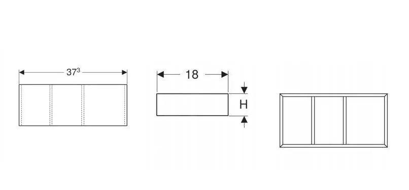 Geberit VariForm - Organizzatore Per Cassetti 180x143x373 Mm, Grigio Scuro 501.157.00.1 4 Geberit VariForm - Organizzatore Per Cassetti 180x143x373 Mm, Grigio Scuro 501.157.00.1 - immagine 2
