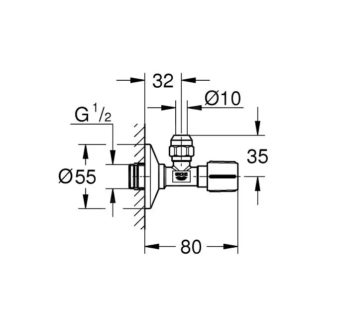 Grohe Universal - Valvola Ad Angolo, Hard Graphite Spazzolata 22039AL0 4 Grohe Universal - Valvola Ad Angolo, Hard Graphite Spazzolata 22039AL0 - immagine 2