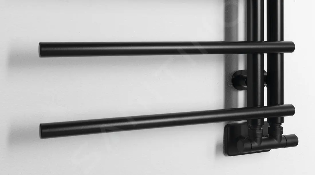 Sapho Scaldasalviette - Scaldasalviette 125x50 Cm, Nero Opaco IR546B 8 Sapho Scaldasalviette - Scaldasalviette 125x50 Cm, Nero Opaco IR546B - immagine 6