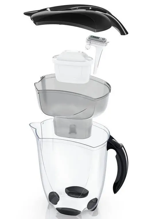 Brita Caraffe - Caraffa Filtrante Elemaris XL Meter, Capacitá 3500 Ml, Nero 1039950 4 Brita Caraffe - Caraffa Filtrante Elemaris XL Meter, Capacitá 3500 Ml, Nero 1039950 - immagine 2
