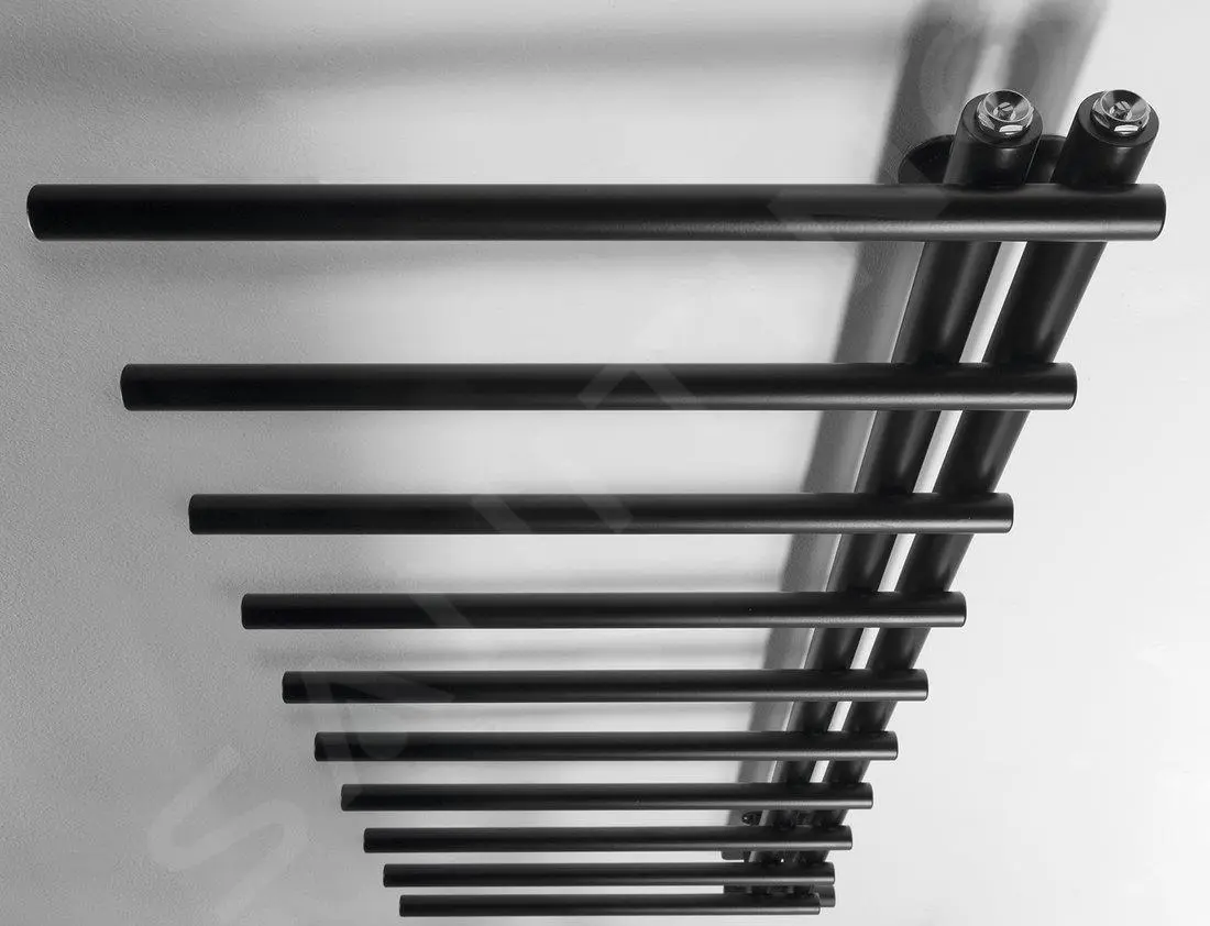 Sapho Scaldasalviette - Scaldasalviette 125x50 Cm, Nero Opaco IR546B 7 Sapho Scaldasalviette - Scaldasalviette 125x50 Cm, Nero Opaco IR546B - immagine 5