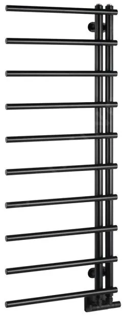 Sapho Scaldasalviette - Scaldasalviette 125x50 Cm, Nero Opaco IR546B