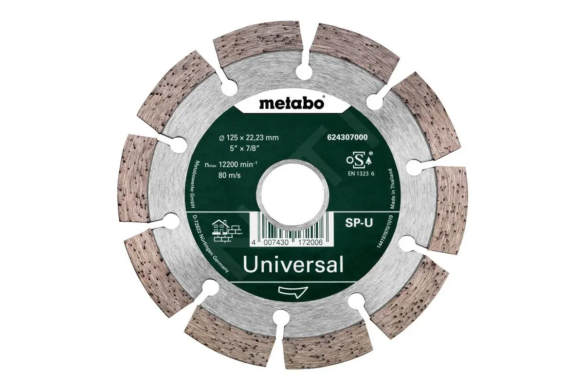 Metabo Accessori - Disco Da Taglio Diamantato Per Materiali Da Costruzione Standard 125 X 22,23 Mm 624296000 3 Metabo Accessori - Disco Da Taglio Diamantato Per Materiali Da Costruzione Standard 125 X 22,23 Mm 624296000