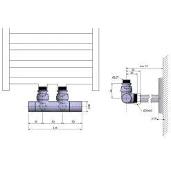 Sapho Twin - Set Di Valvole Di Connessione Per Attacco Centrale, Interasse 50 Mm, Cromo CP401S -Filtraggio negozio c46dc91aaf45fcc0935dc3a9