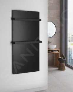 Sapho Scaldasalviette - Scaldasalviette 120x50 Cm, 600 W, Nero Opaco RH600B-2 -Filtraggio negozio c9fe5bc5752863e9679728f4