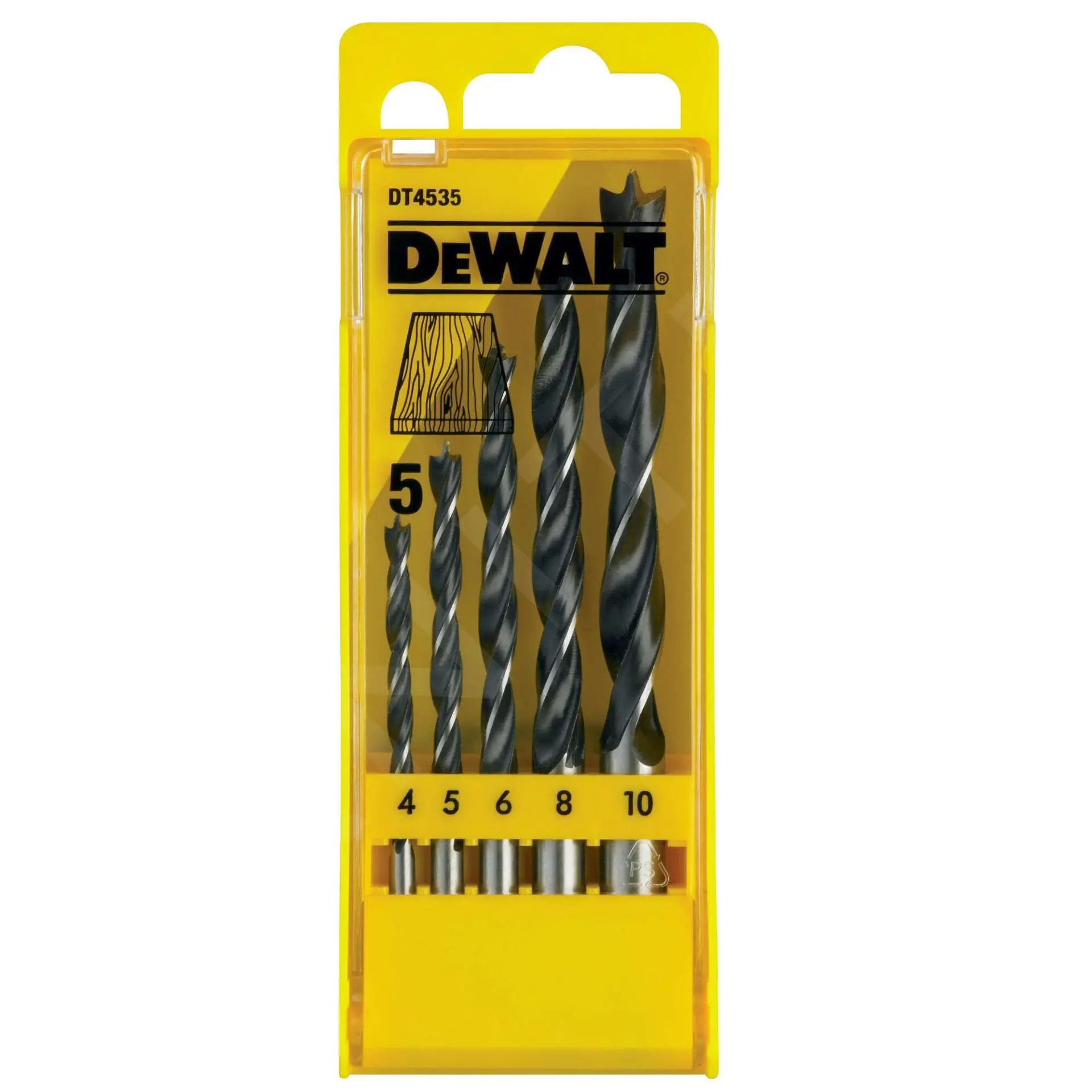 DeWALT Accessori - Set Di 5 Punte Da Trapano Per Legno DT4535 4 DeWALT Accessori - Set Di 5 Punte Da Trapano Per Legno DT4535 - immagine 2