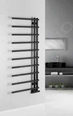 Sapho Scaldasalviette - Scaldasalviette 125x50 Cm, Nero Opaco IR546B 10 Sapho Scaldasalviette - Scaldasalviette 125x50 Cm, Nero Opaco IR546B -Filtraggio negozio da4730506ea5e6fa206a80a5