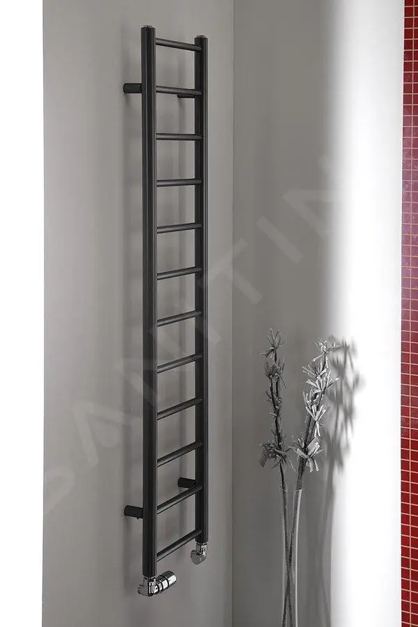 Sapho Dina - Scaldasalviette 300x1380 Mm, Antracite Metallizzata IR373 6 Sapho Dina - Scaldasalviette 300x1380 Mm, Antracite Metallizzata IR373 - immagine 4