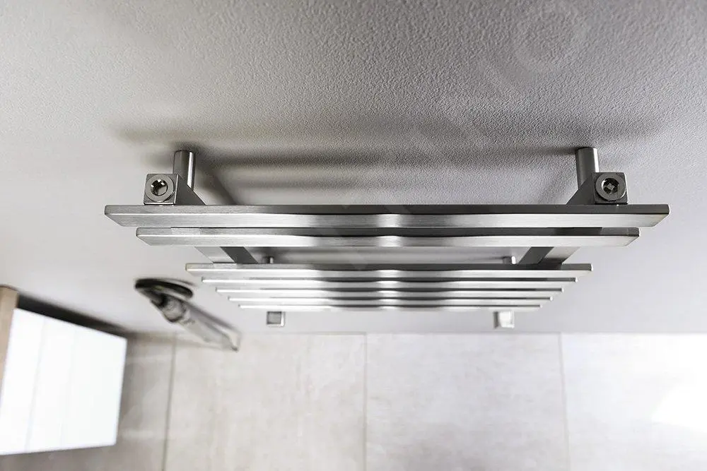 Sapho Truva - Scaldasalviette 500x545 Mm, 175 W, Acciaio Inox Spazzolato NR310 6 Sapho Truva - Scaldasalviette 500x545 Mm, 175 W, Acciaio Inox Spazzolato NR310 - immagine 4