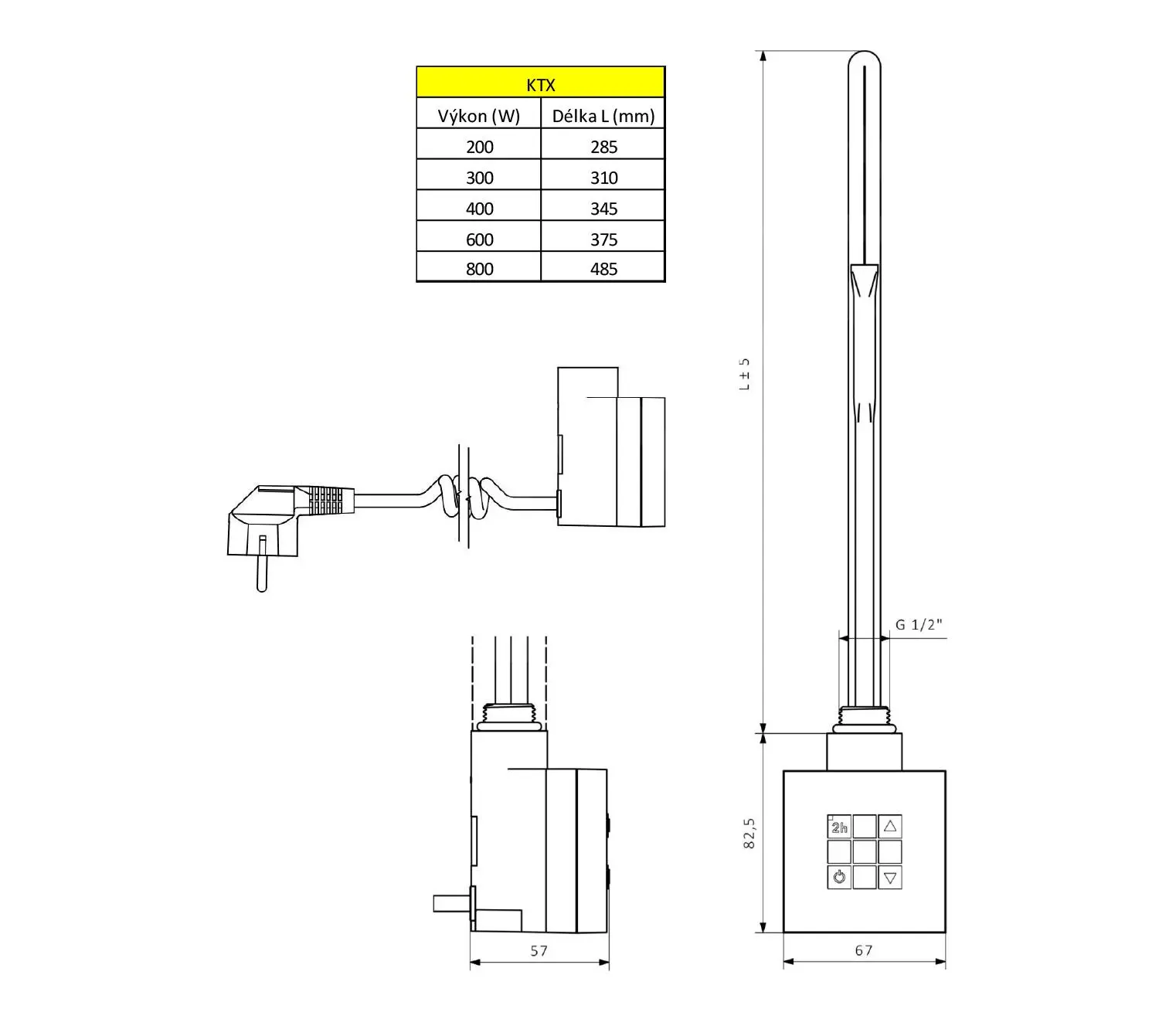 Sapho KTX - Resistenza Elettrica Con Termostato Per Scaldasalviette, 200 W, Cromo KTX-C-200 4 Sapho KTX - Resistenza Elettrica Con Termostato Per Scaldasalviette, 200 W, Cromo KTX-C-200 - immagine 2