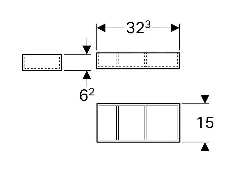 Geberit Xeno 2 - Divisore Per Cassetti 323x62 Mm, Grigio 500.526.00.1 4 Geberit Xeno 2 - Divisore Per Cassetti 323x62 Mm, Grigio 500.526.00.1 - immagine 2