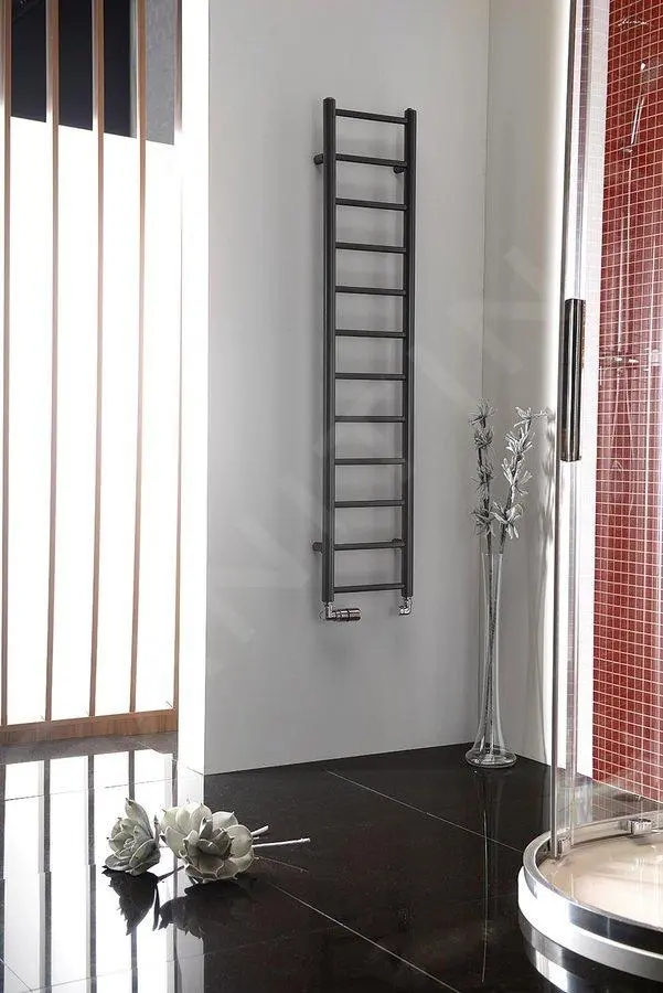 Sapho Dina - Scaldasalviette 300x1380 Mm, Antracite Metallizzata IR373 5 Sapho Dina - Scaldasalviette 300x1380 Mm, Antracite Metallizzata IR373 - immagine 3