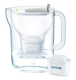 Brita Caraffe - Caraffa Filtrante Style LED Cool, Capacitá 2400 Ml, Grigio 1039278