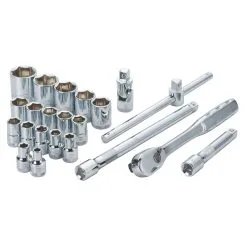 DeWALT Utensili - Set 22 Pezzi Chiavi A Bussola Con Cricchetto Da 1/2 DWMT19241-1